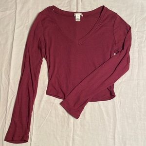 Purple Bozzolo cropped long sleeve